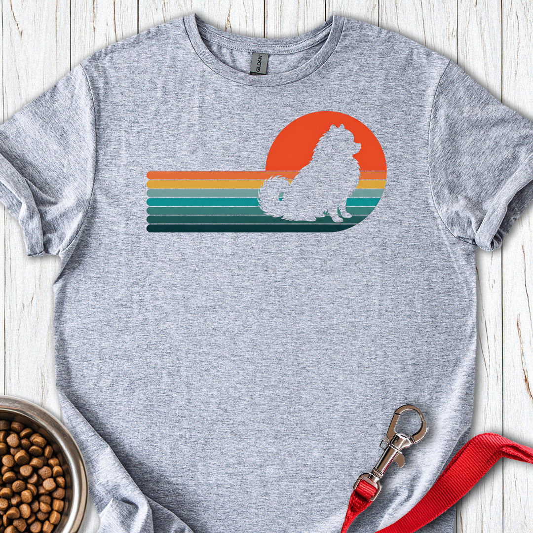 Pomeranian Retro Sunset — Sport Grey