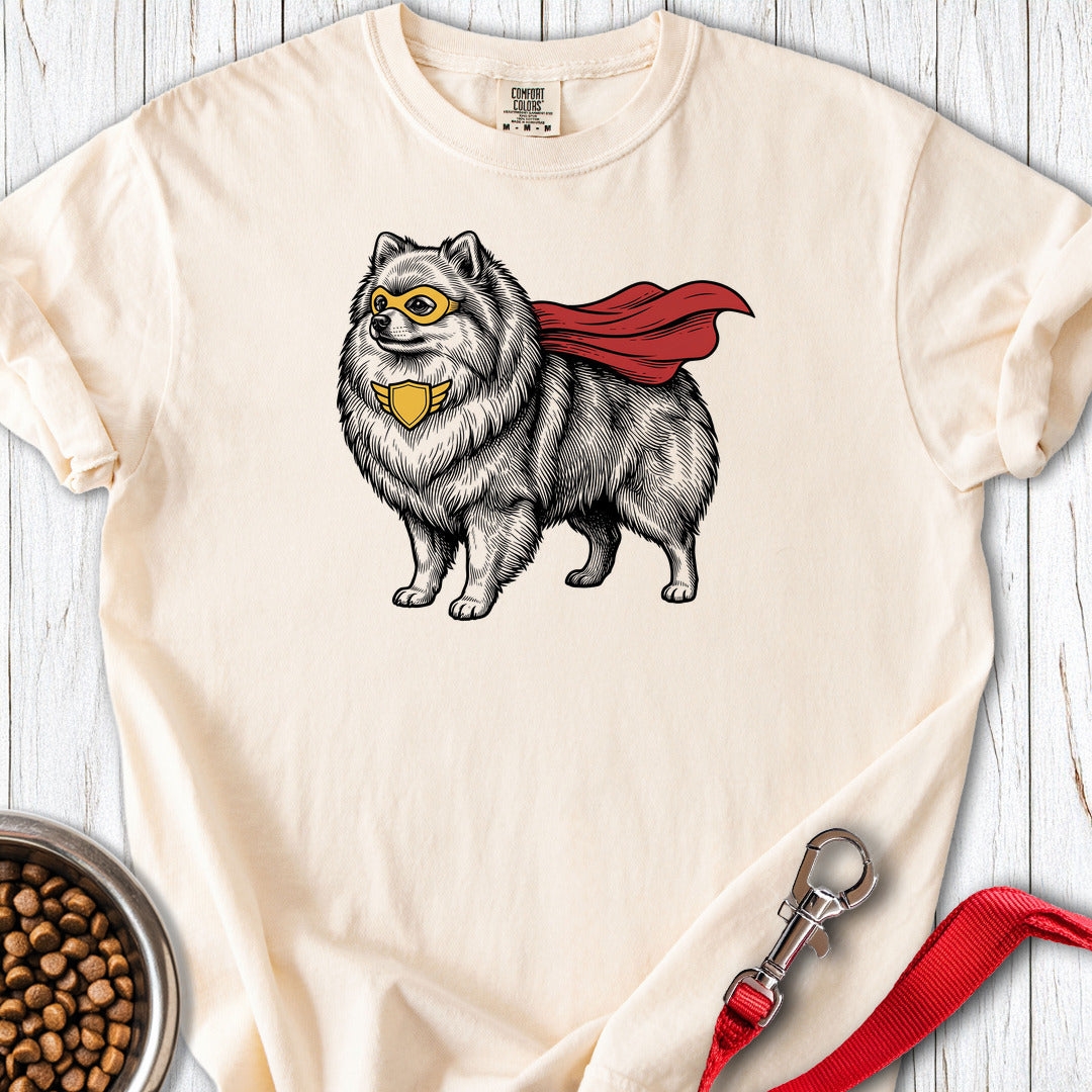 Pomeranian Superhero Premium Tee — Ivory