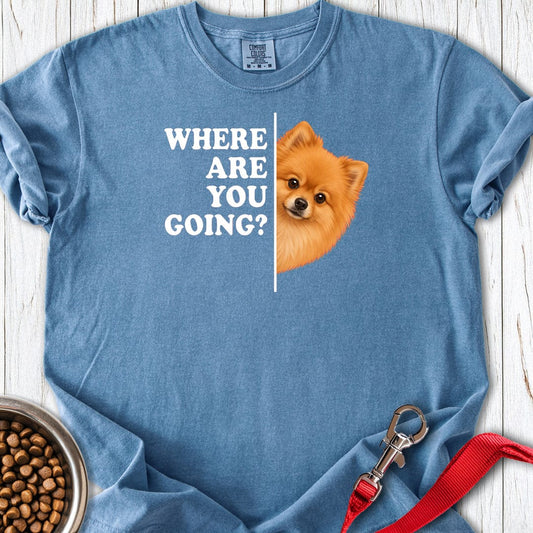 Pomeranian Where Are You Going Premium Tee Blue Jean