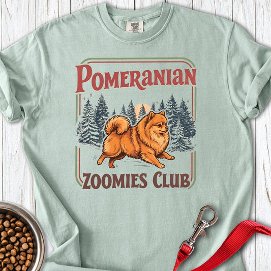 Pomeranian Zoomies Club Premium Tee Bay