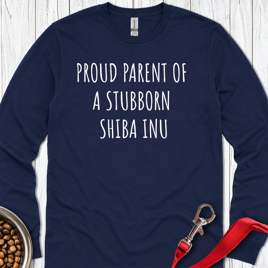 Proud Shiba Inu Parent Long Sleeve — Navy
