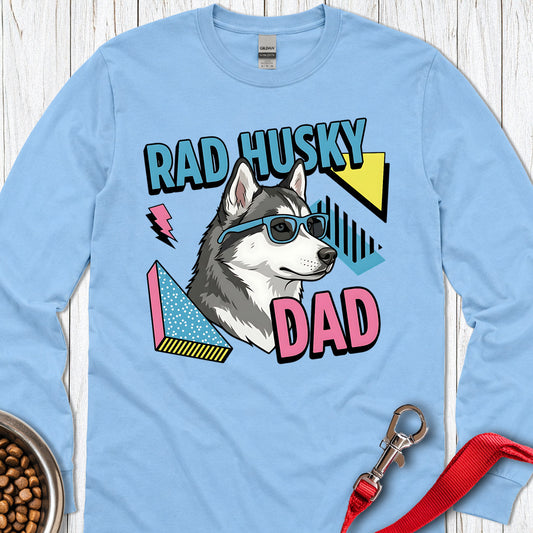 Rad Husky Dad Long Sleeve — Carolina Blue