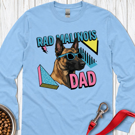 Rad Malinois Dad Long Sleeve — Carolina Blue
