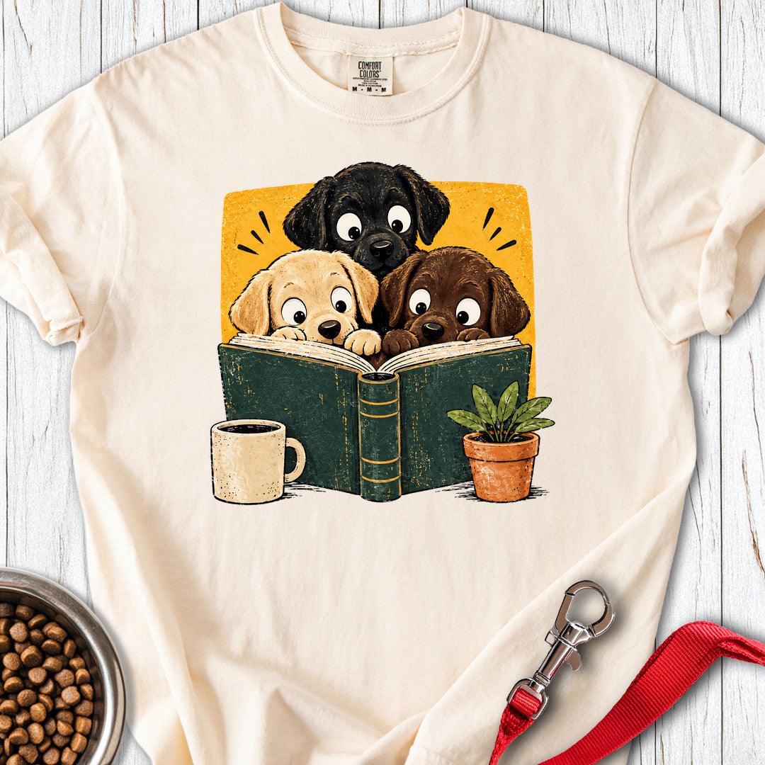Reading Labrador Puppies Premium Tee Ivory
