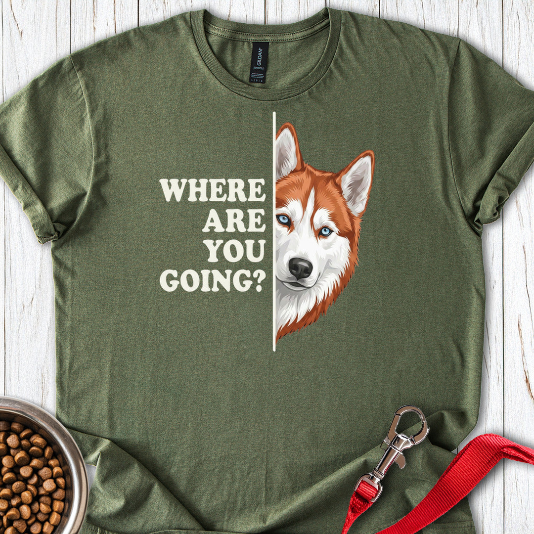 Red and White Husky Alert Military Green