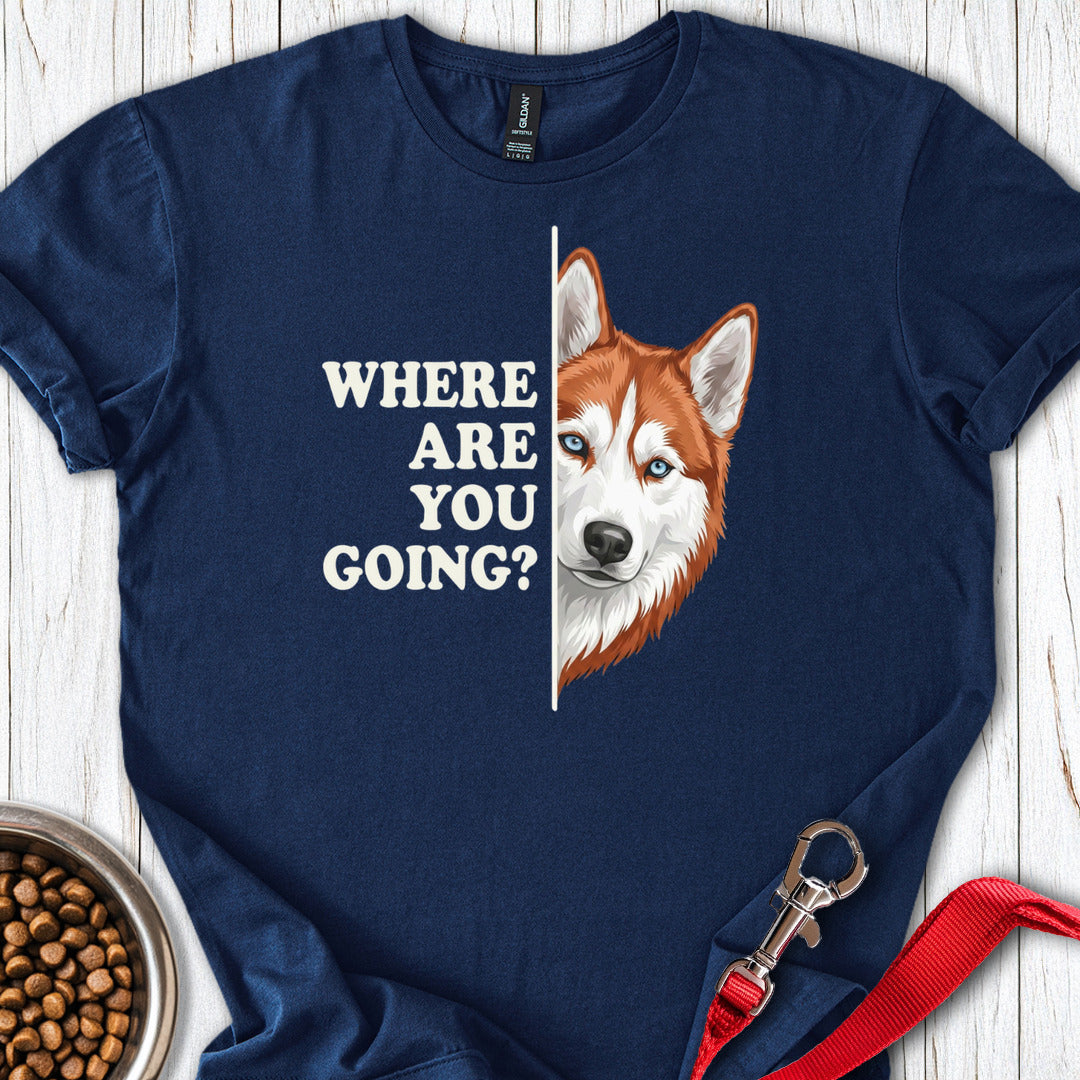 Red and White Husky Alert Navy