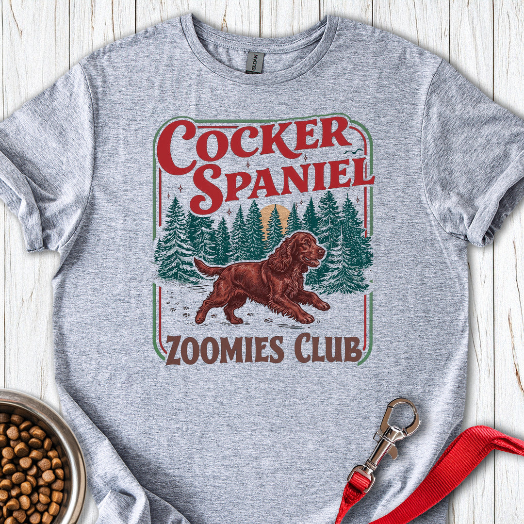 Red Cocker Spaniel Zoomies Club Sport Grey