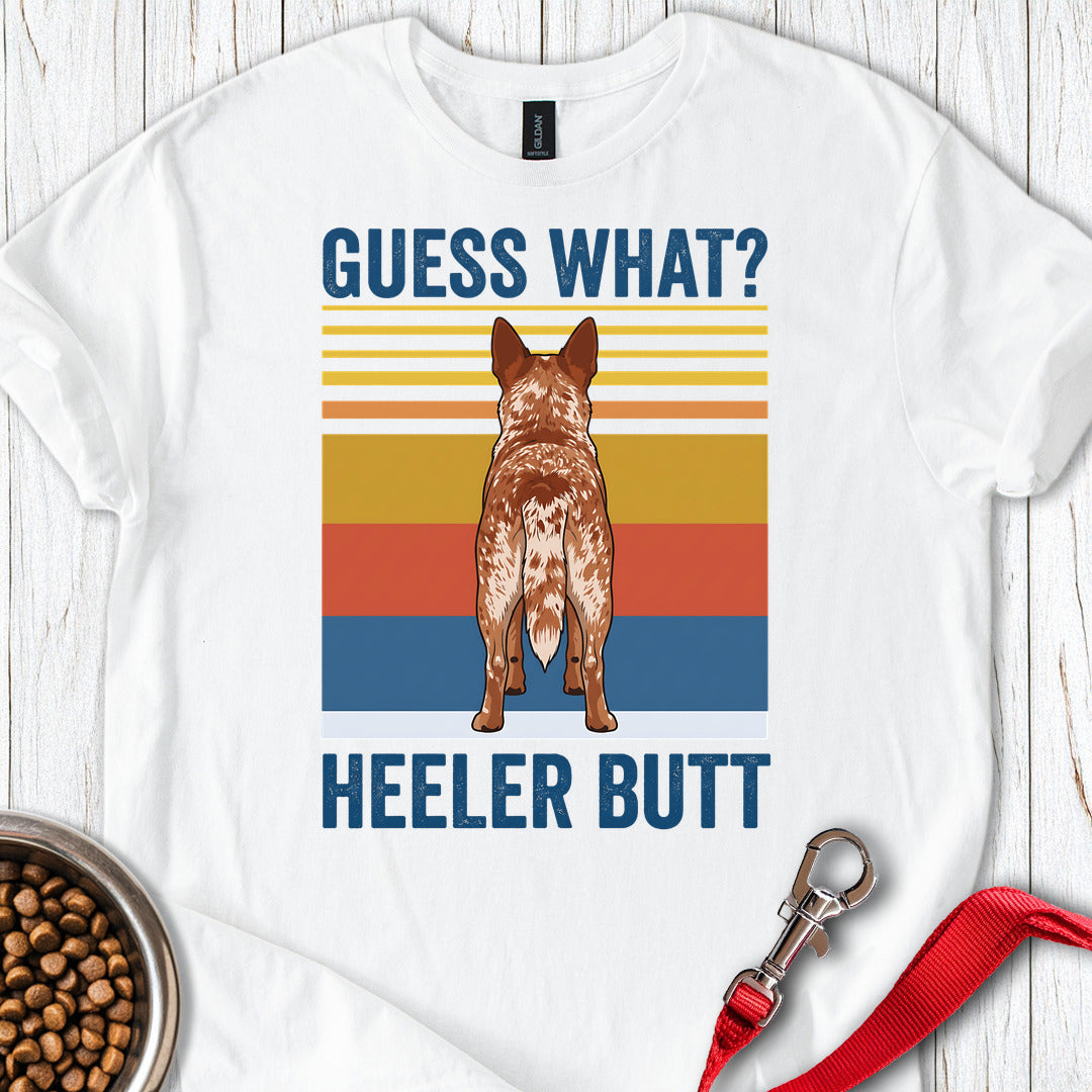 Red Heeler Butt — White