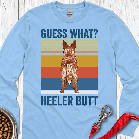 Red Heeler Butt Long Sleeve — Carolina Blue
