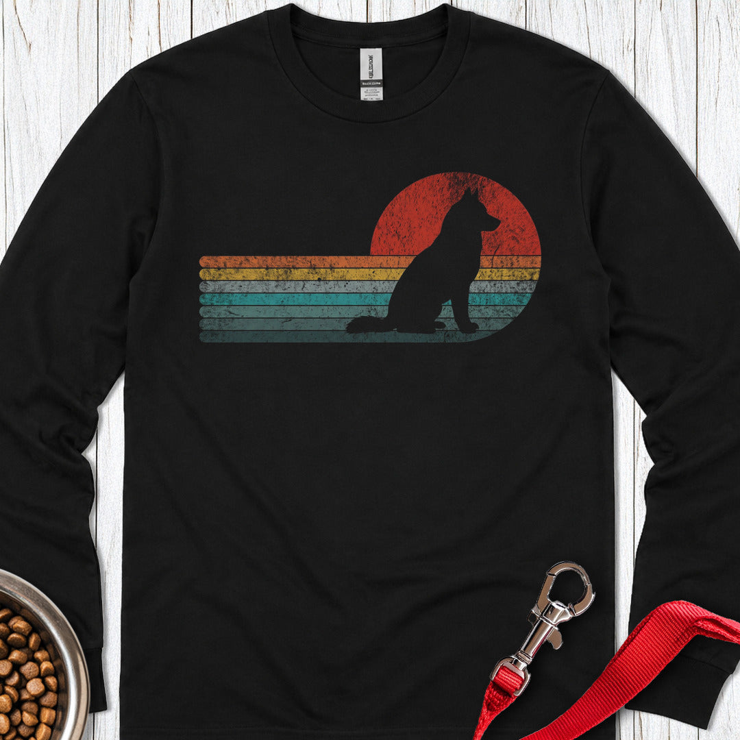 Retro Husky Long Sleeve Black