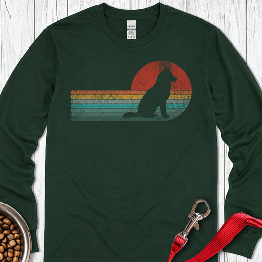 Retro Husky Long Sleeve — Forest Green