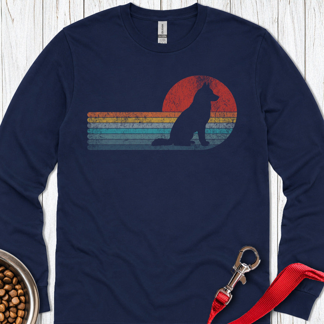 Retro Husky Long Sleeve Navy