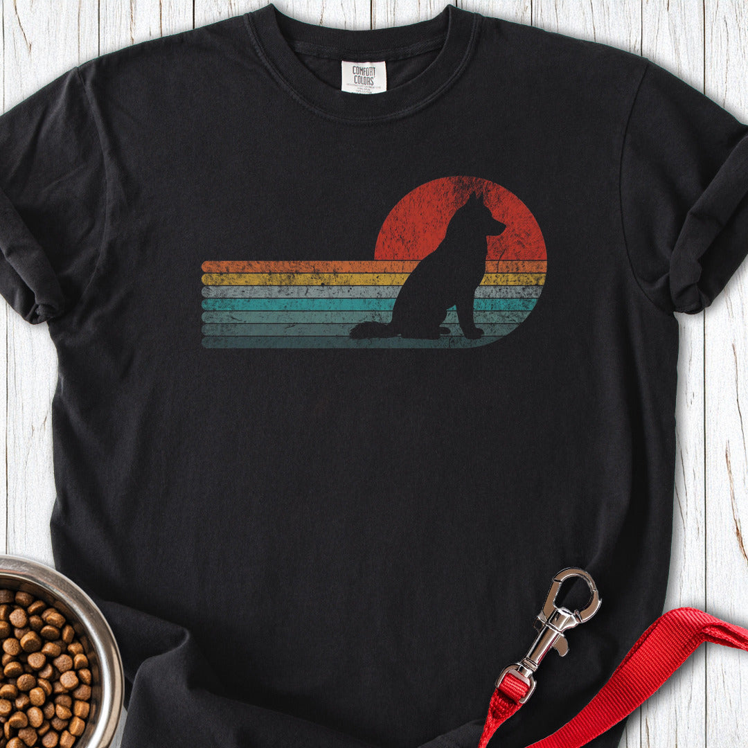 Retro Husky Premium Tee Black