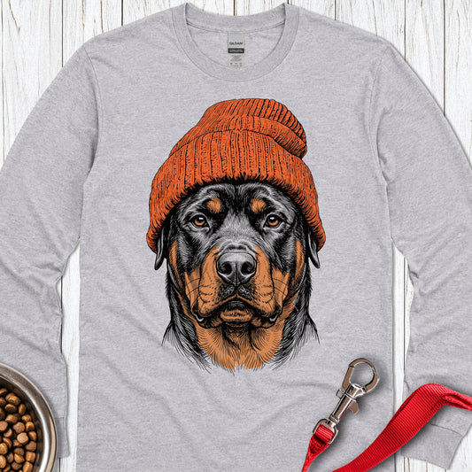 Rottweiler Beanie Long Sleeve — Sport Grey