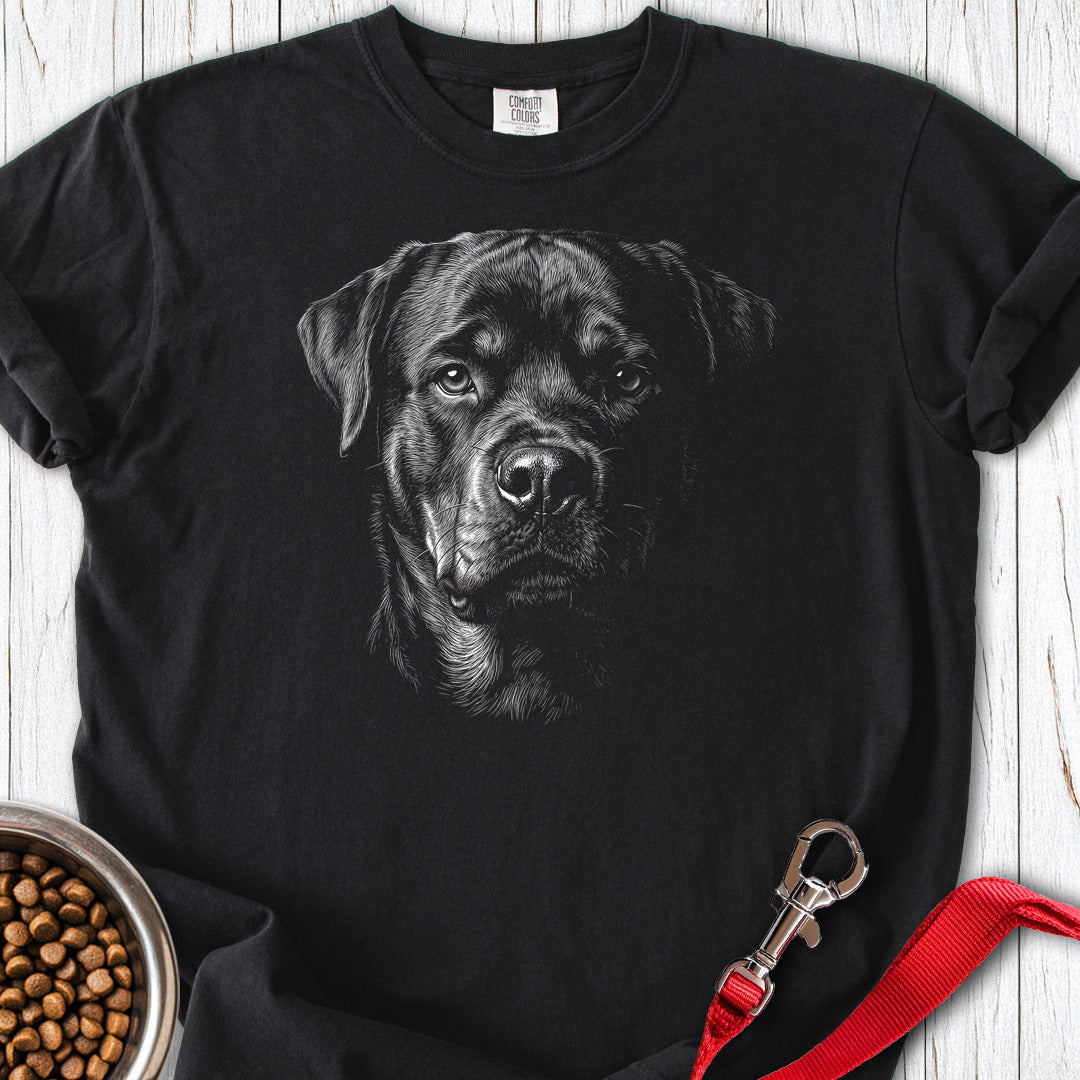 Rottweiler Engraved Premium Tee — Black