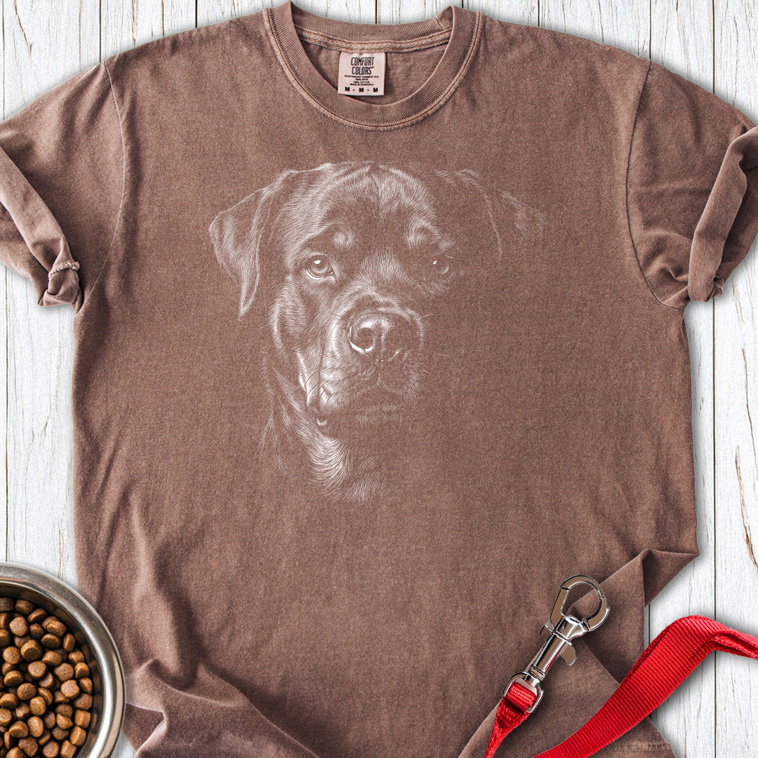 Rottweiler Engraved Premium Tee — Espresso