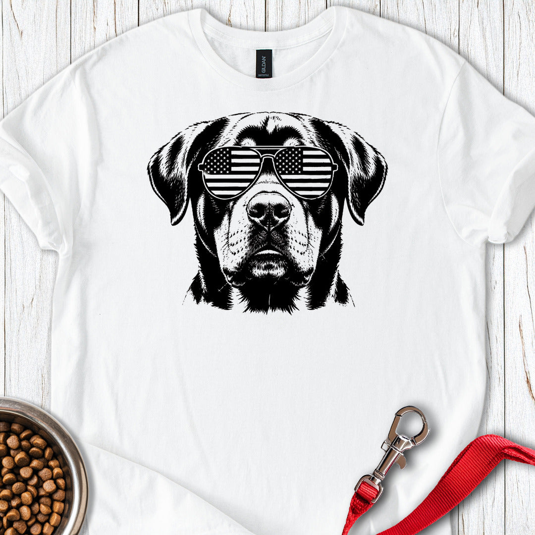 Rottweiler Flag Shades — White