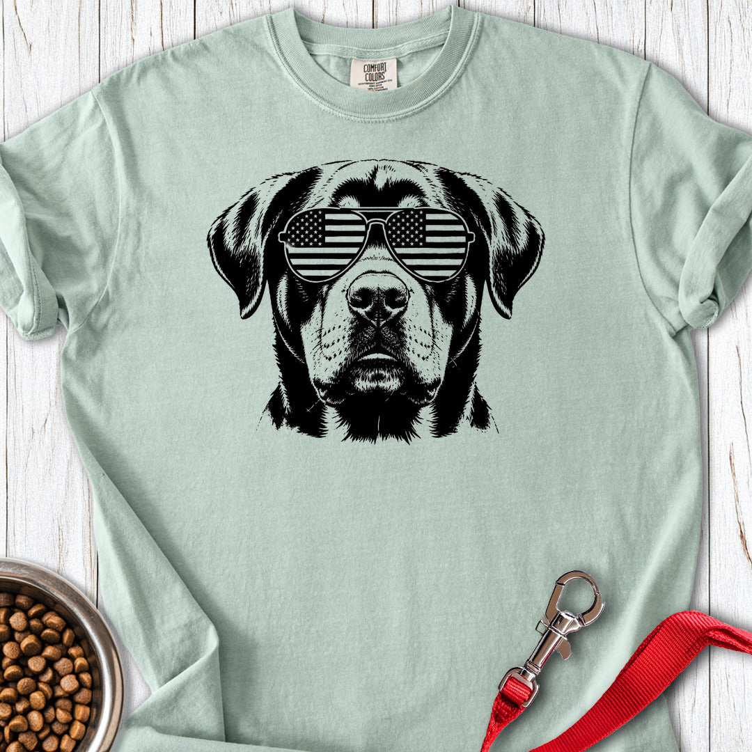 Rottweiler Flag Shades Premium Tee — Bay