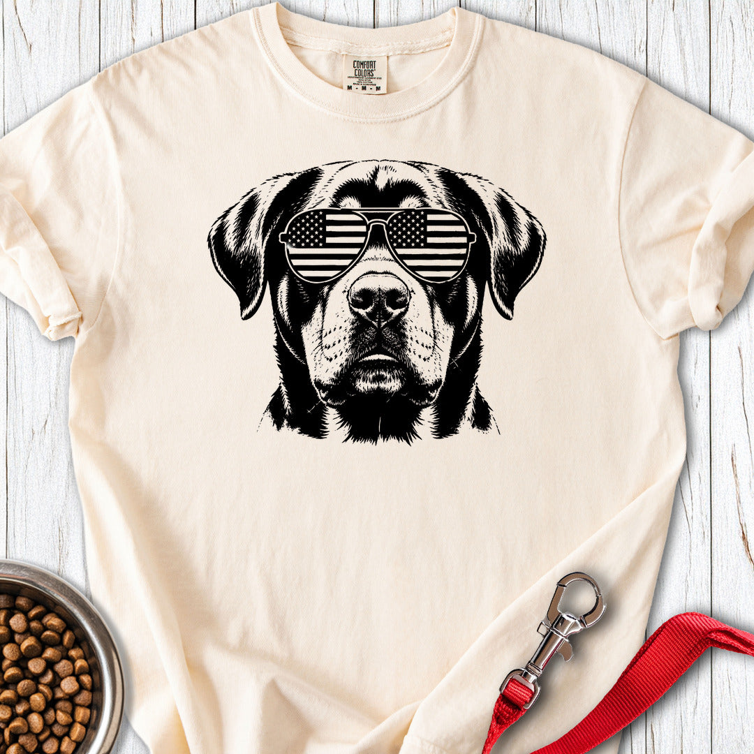 Rottweiler Flag Shades Premium Tee — Ivory