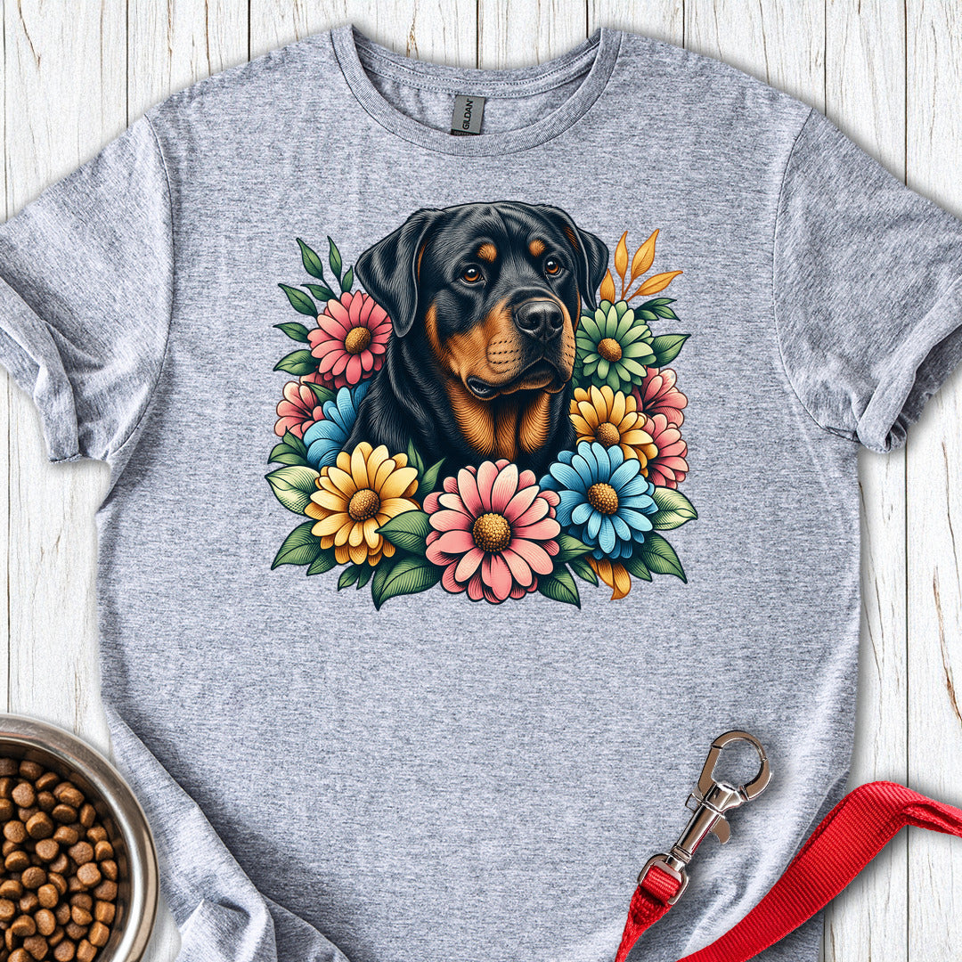 Rottweiler Flower Wreath — Sport Grey