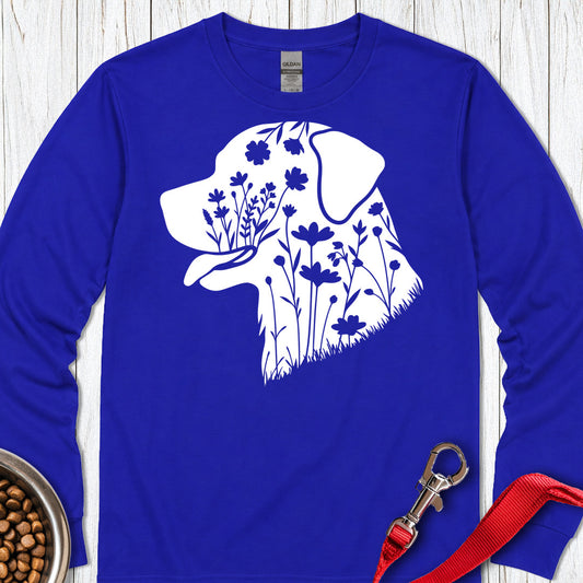 Rottweiler Flowers Long Sleeve — Royal