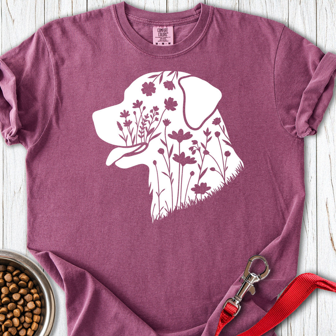 Rottweiler Flowers Premium Tee — Berry