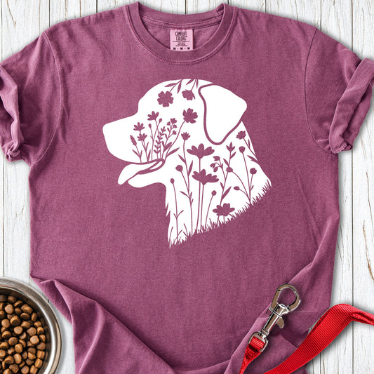 Rottweiler Flowers Premium Tee — Berry