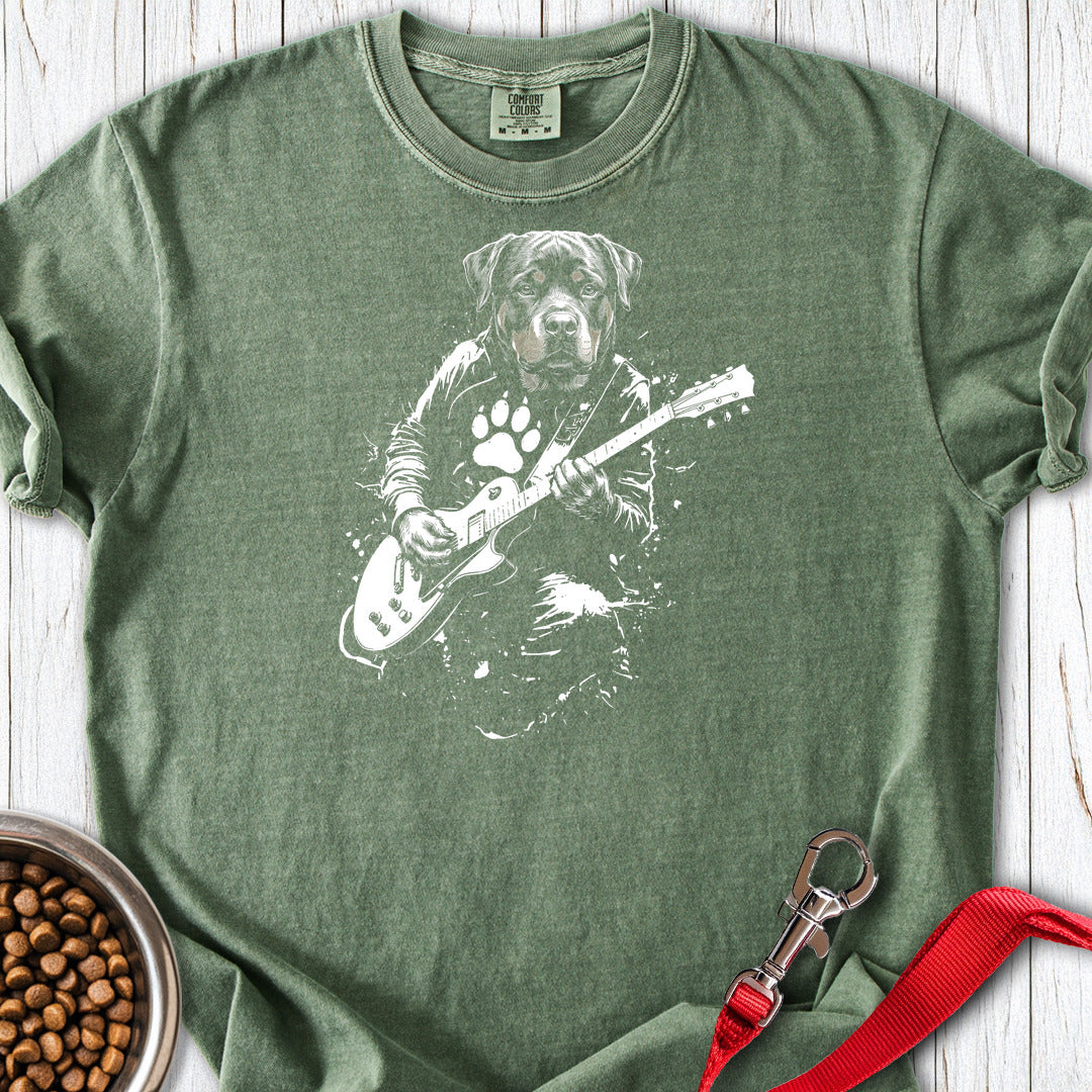 Rottweiler Guitar Premium Tee — Moss