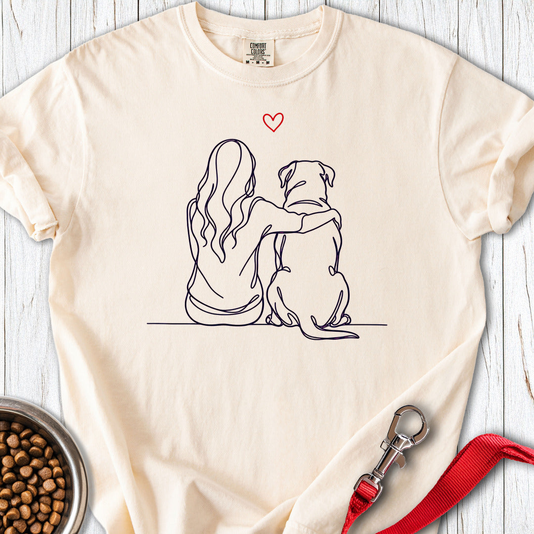 Rottweiler Hug Premium Tee — Ivory