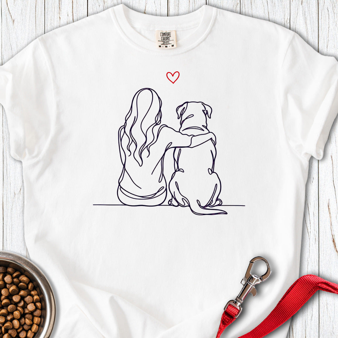 Rottweiler Hug Premium Tee — White