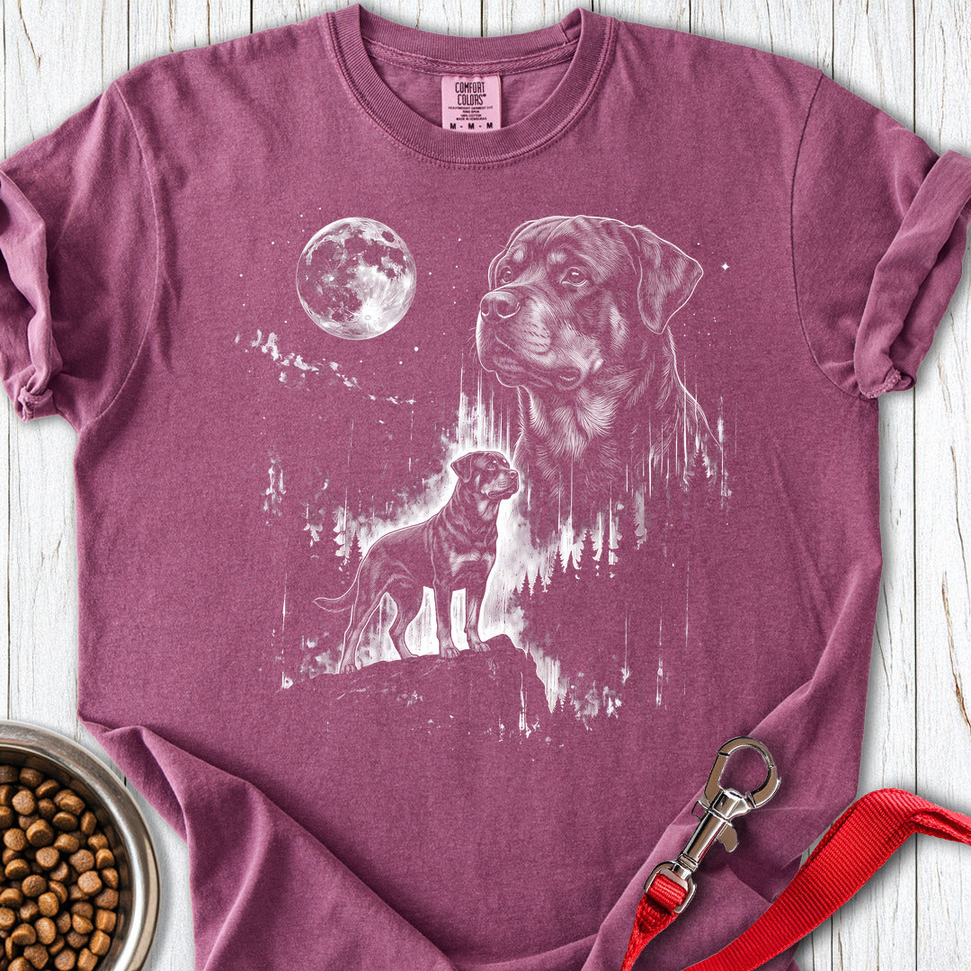 Rottweiler Moonlight Premium Tee — Berry