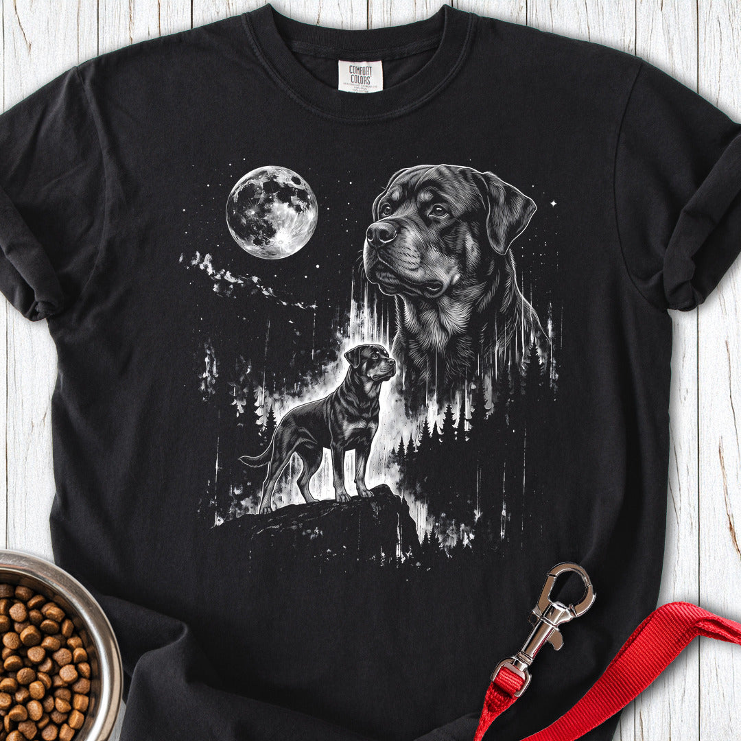 Rottweiler Moonlight Premium Tee — Black
