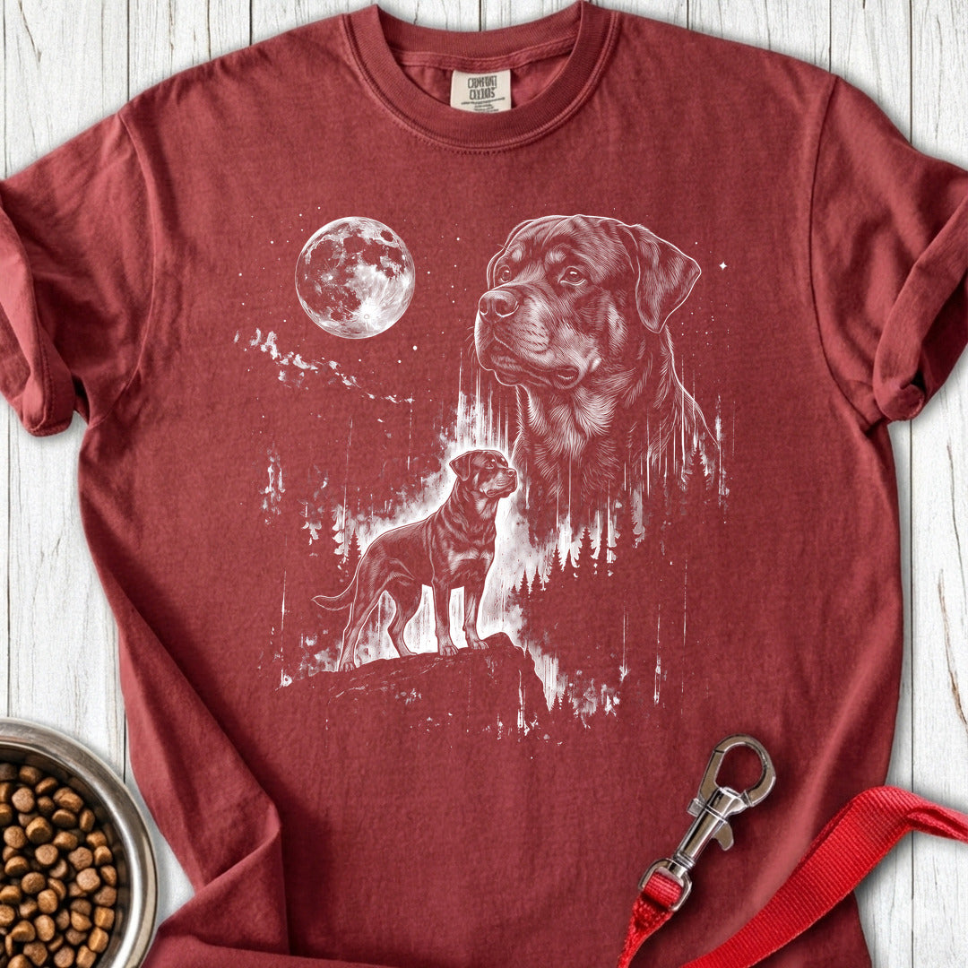 Rottweiler Moonlight Premium Tee — Brick