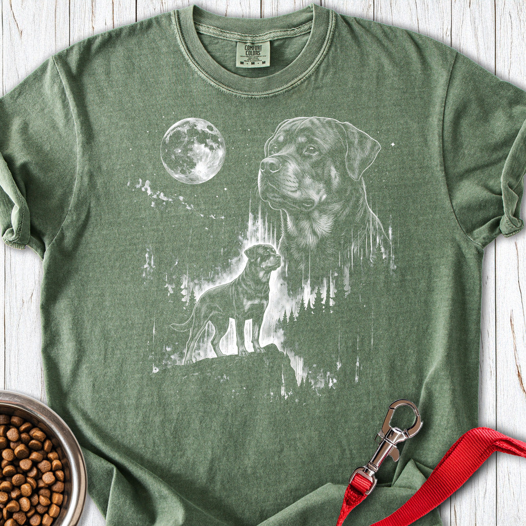 Rottweiler Moonlight Premium Tee — Moss