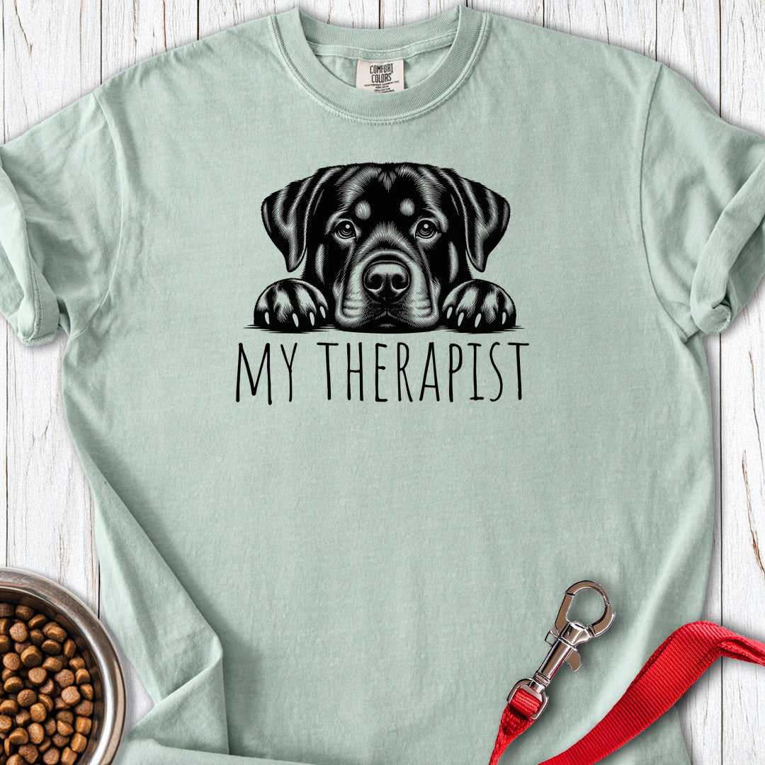Rottweiler My Therapist Premium Tee — Bay