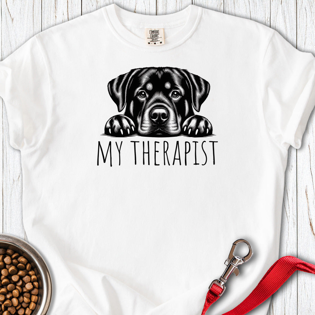 Rottweiler My Therapist Premium Tee — White