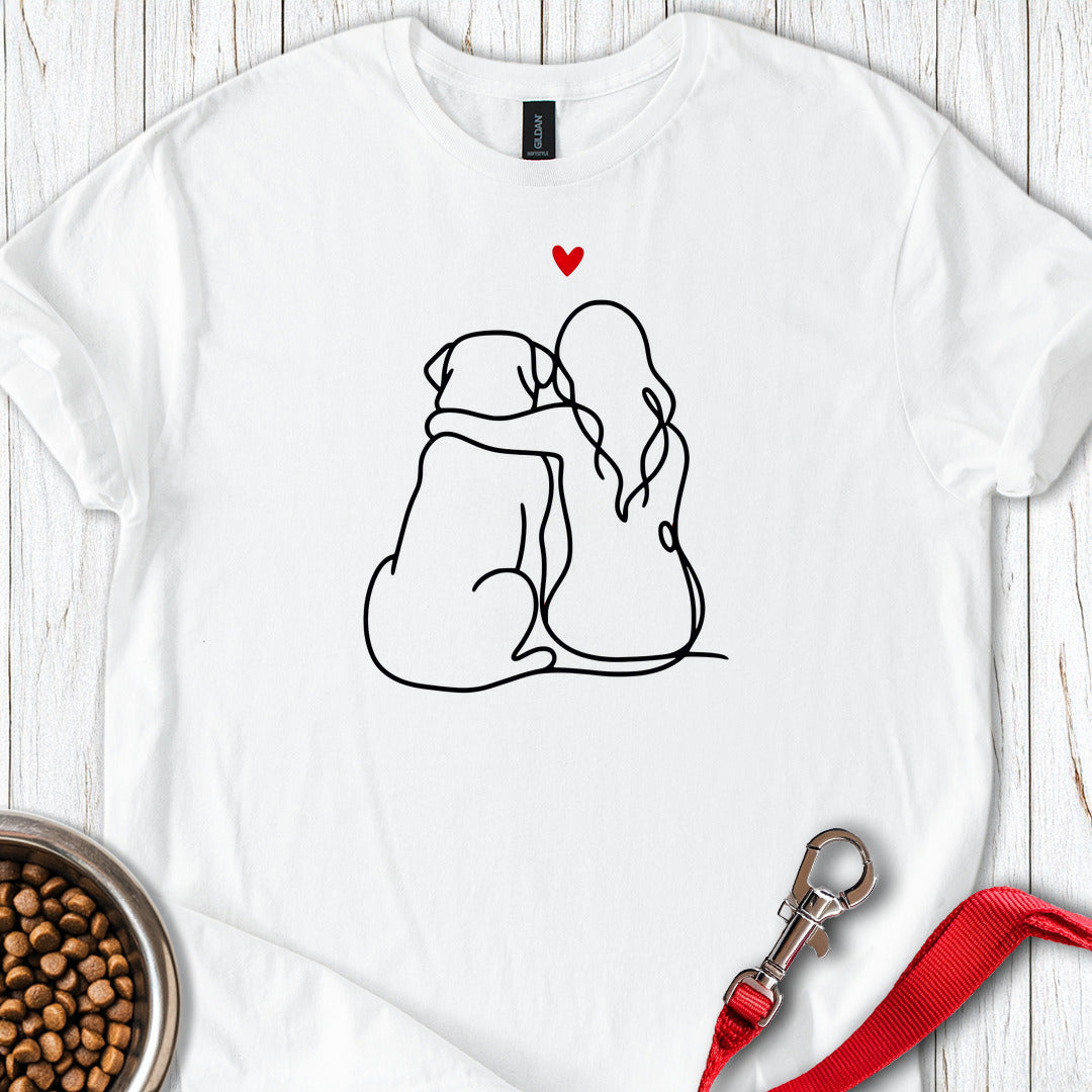 Rottweiler No Tail and Girl — White