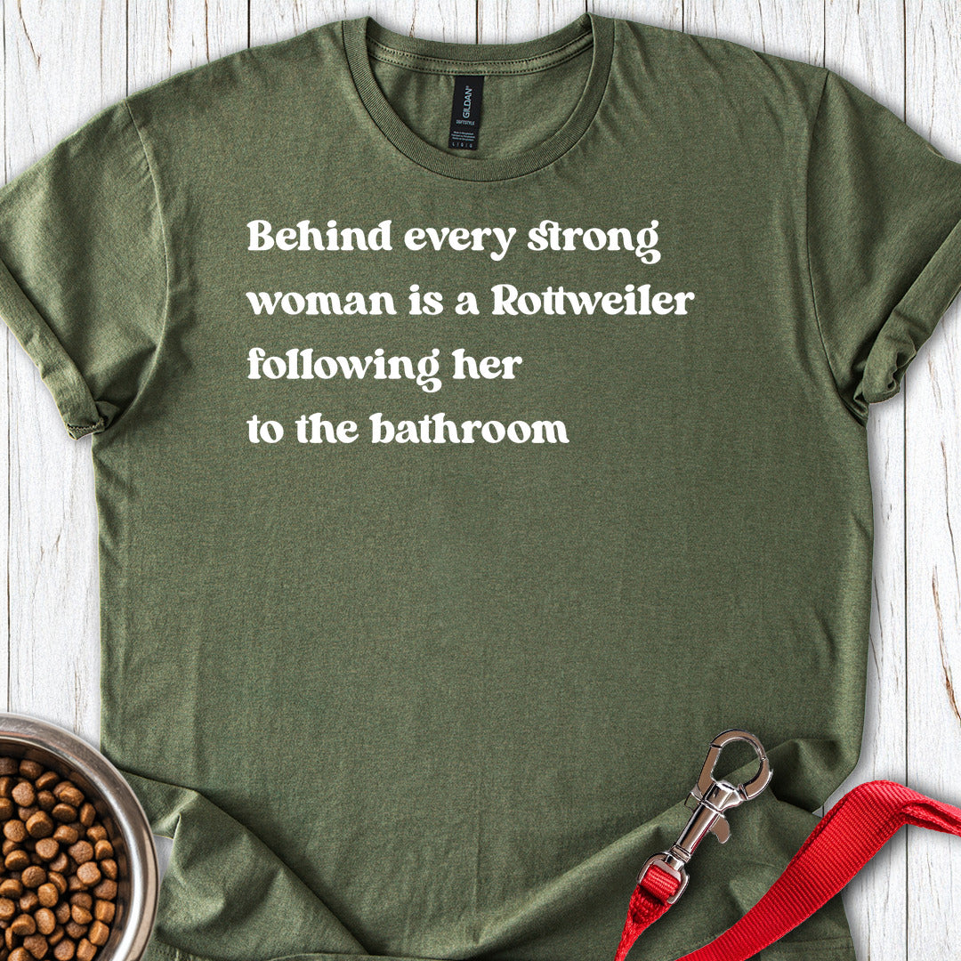 Rottweiler Strong Woman — Military Green