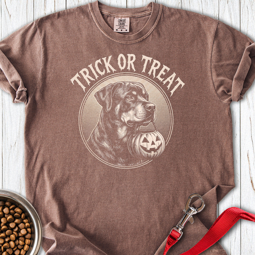 Rottweiler Trick Or Treat Premium Tee — Espresso