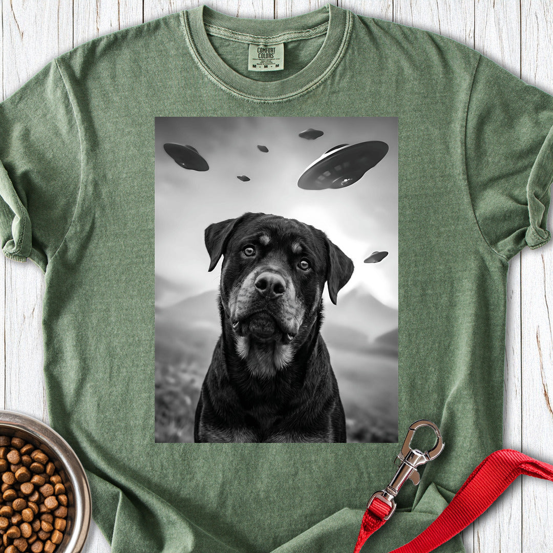 Rottweiler UFO Premium Tee — Moss