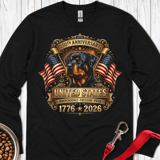 Rottweiler USA Long Sleeve — Black
