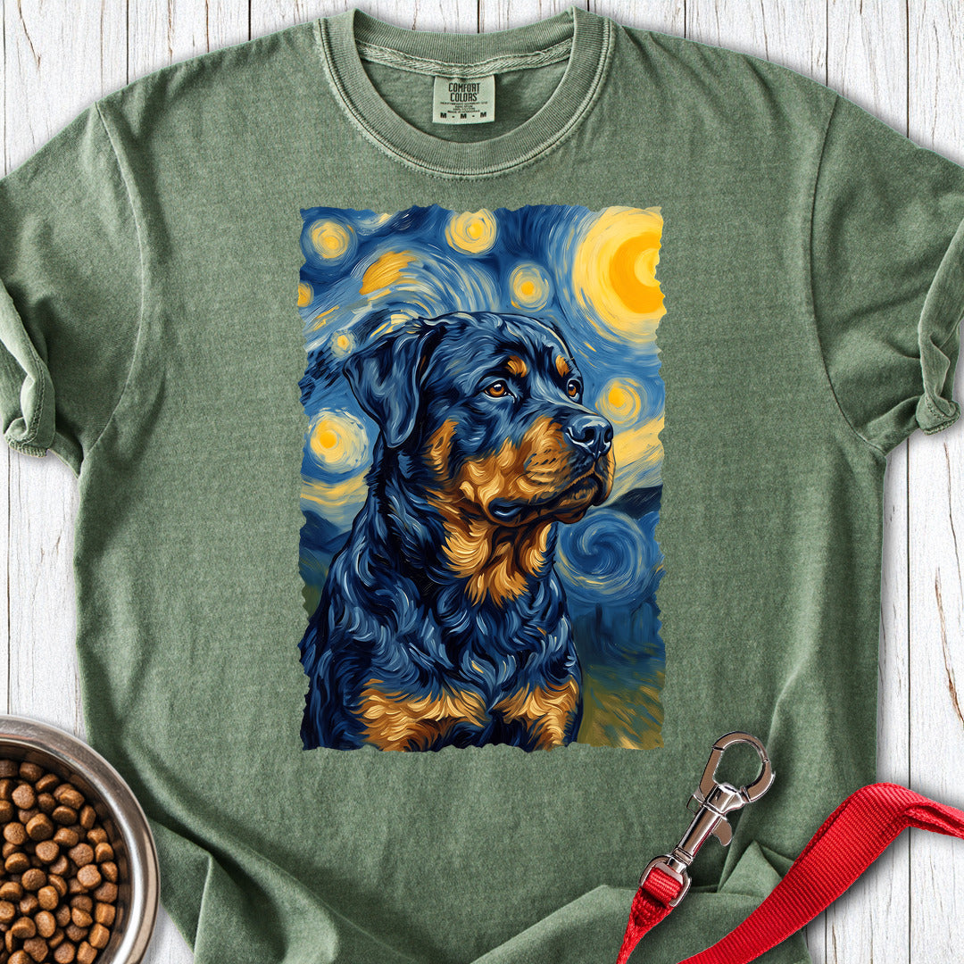 Rottweiler Van Gogh Premium Tee — Moss