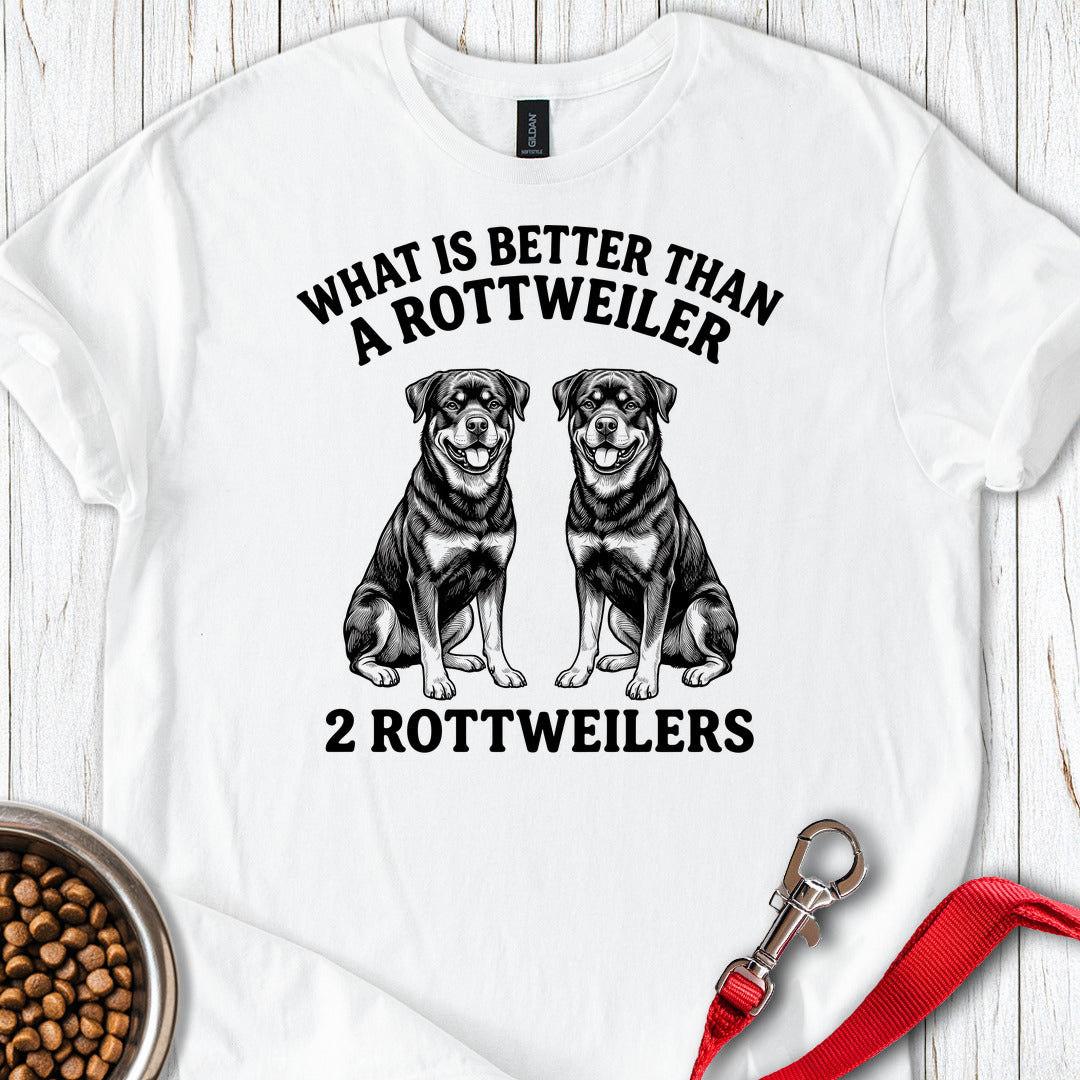 Rottweiler What Is Better Than One — White