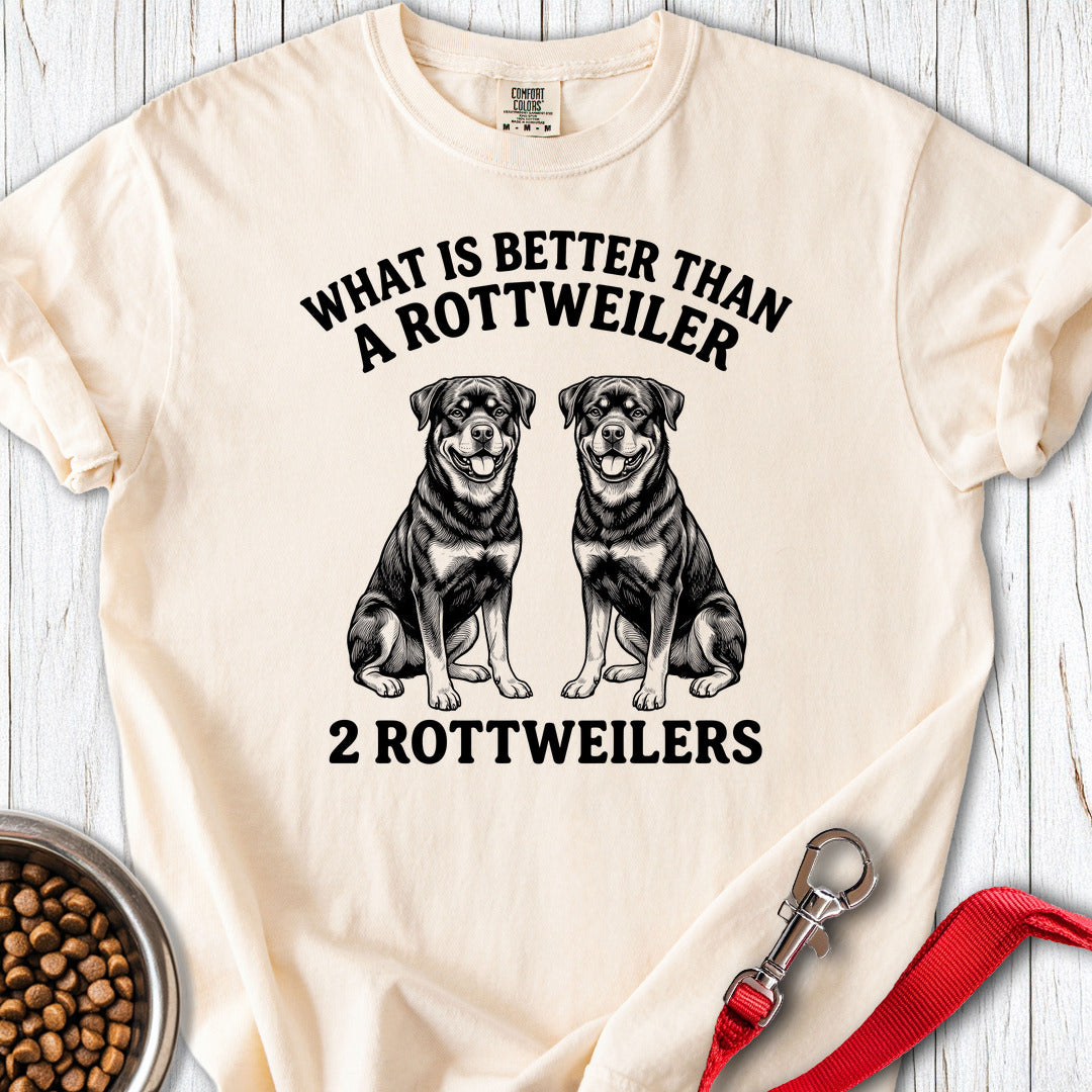 Rottweiler What Is Better Than One Premium Tee — Ivory