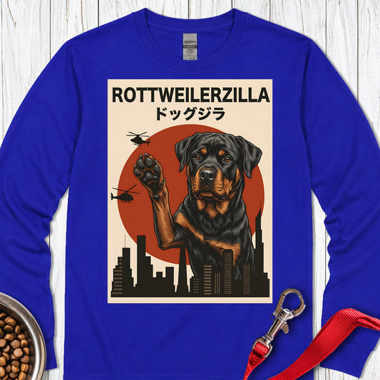 Rottweilerzilla Long Sleeve — Royal