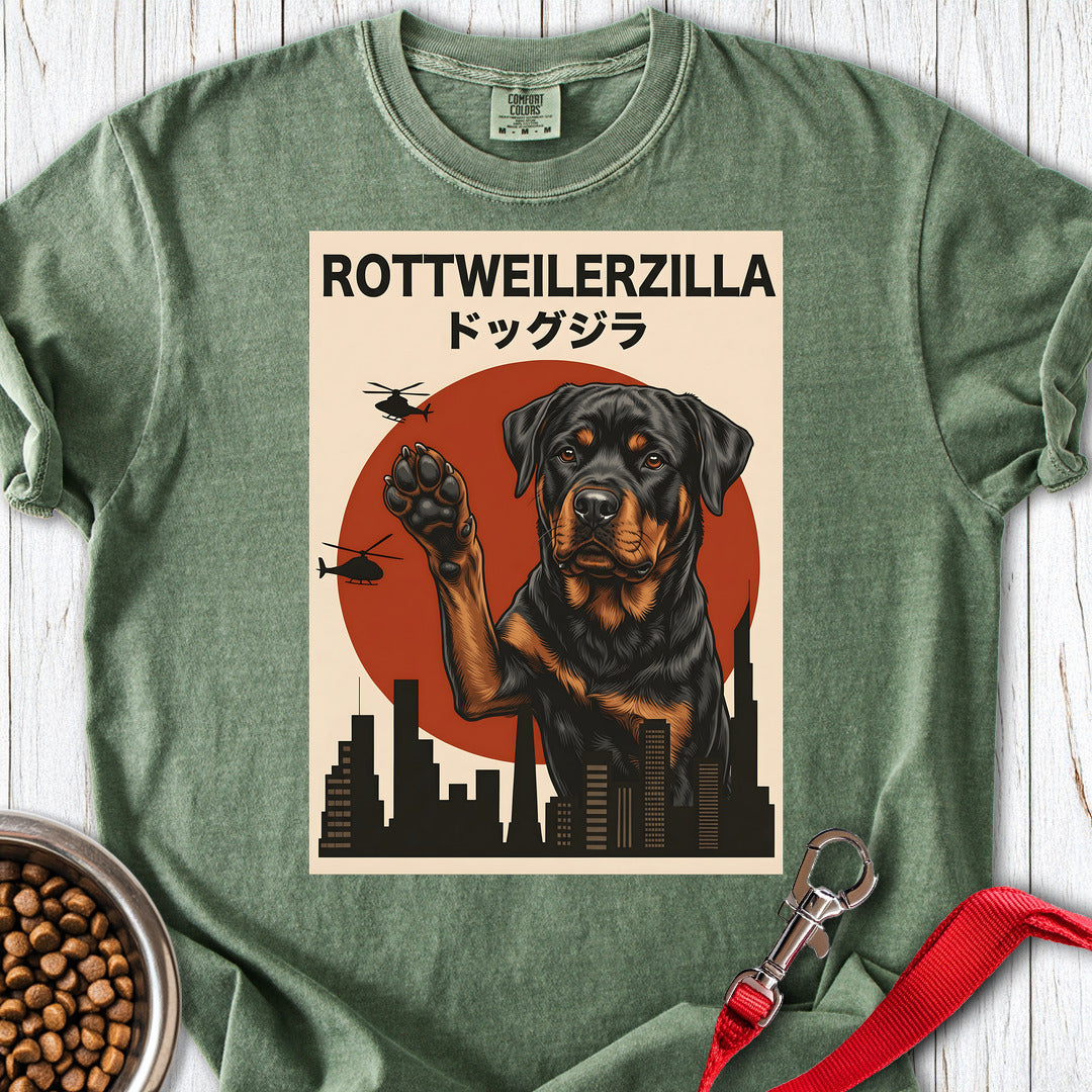Rottweilerzilla Premium Tee — Moss