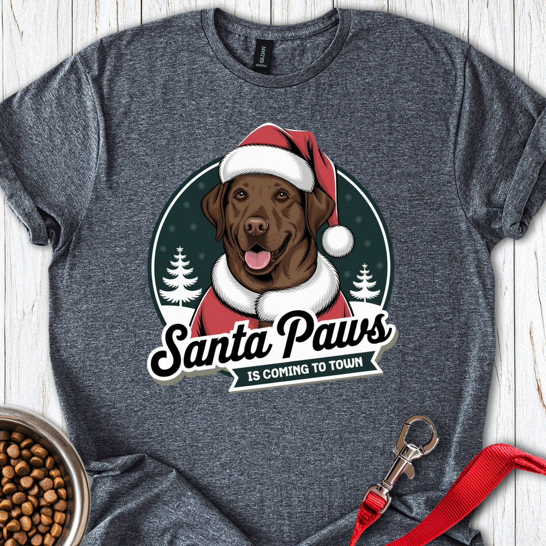 Santa Paws Labrador Christmas Dark Heather