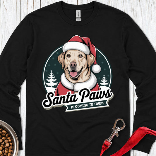 Santa Paws Labrador Long Sleeve Black