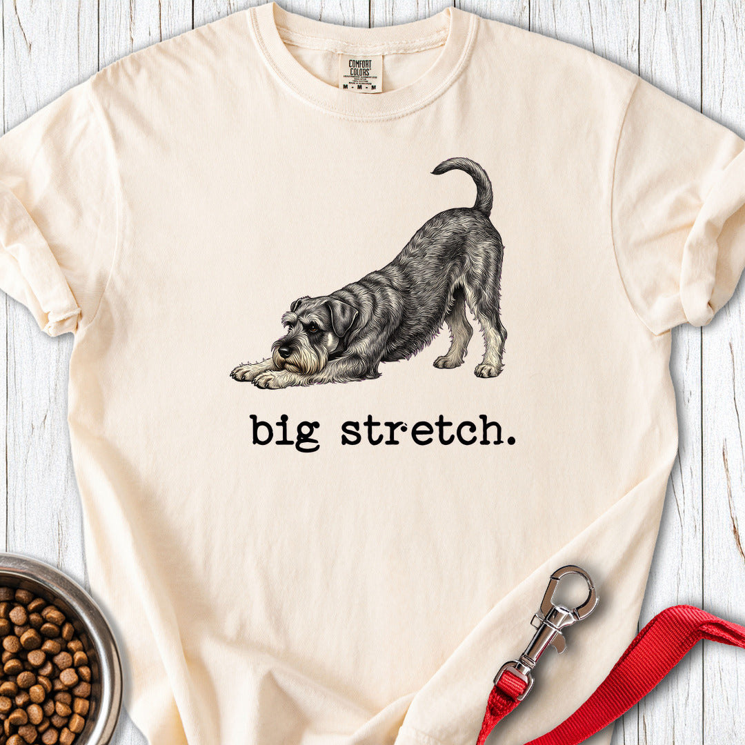 Schnauzer Big Stretch Premium Tee — Ivory