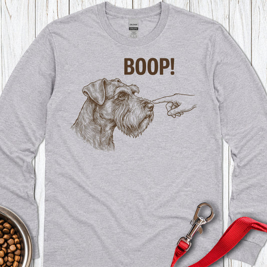 Schnauzer Boop Long Sleeve Sport Grey